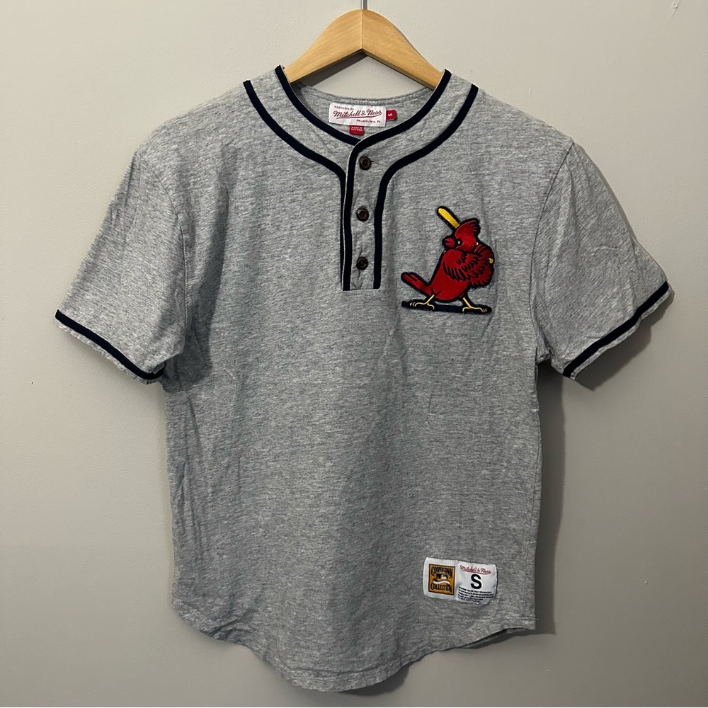 St Louis Cardinals Cooperstown Collection Mitchell & Ness Shirt Mens Size Small